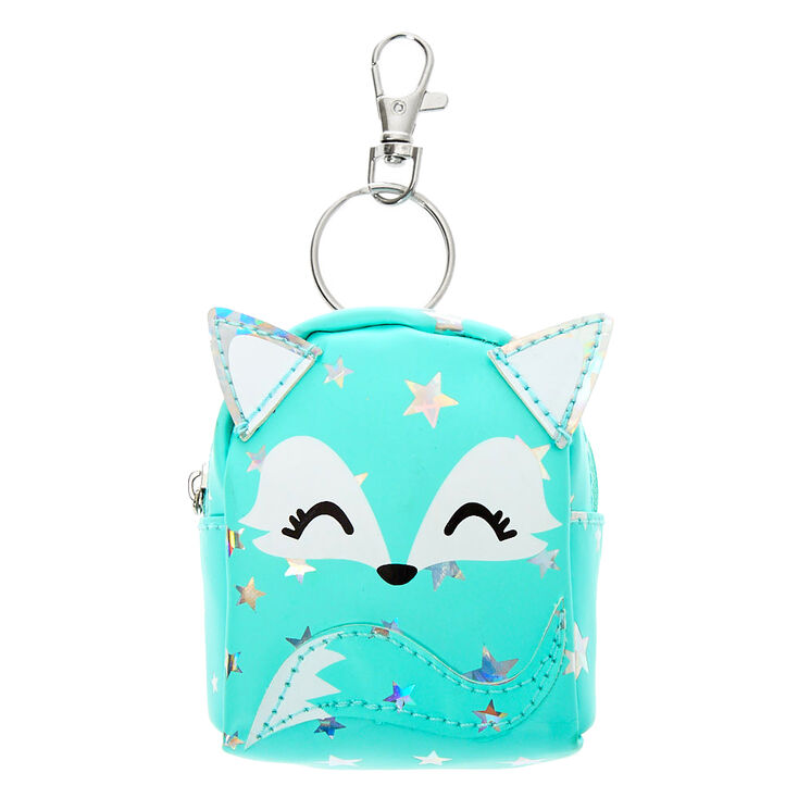 Trixie the Fox Mini Backpack Keychain - Mint,