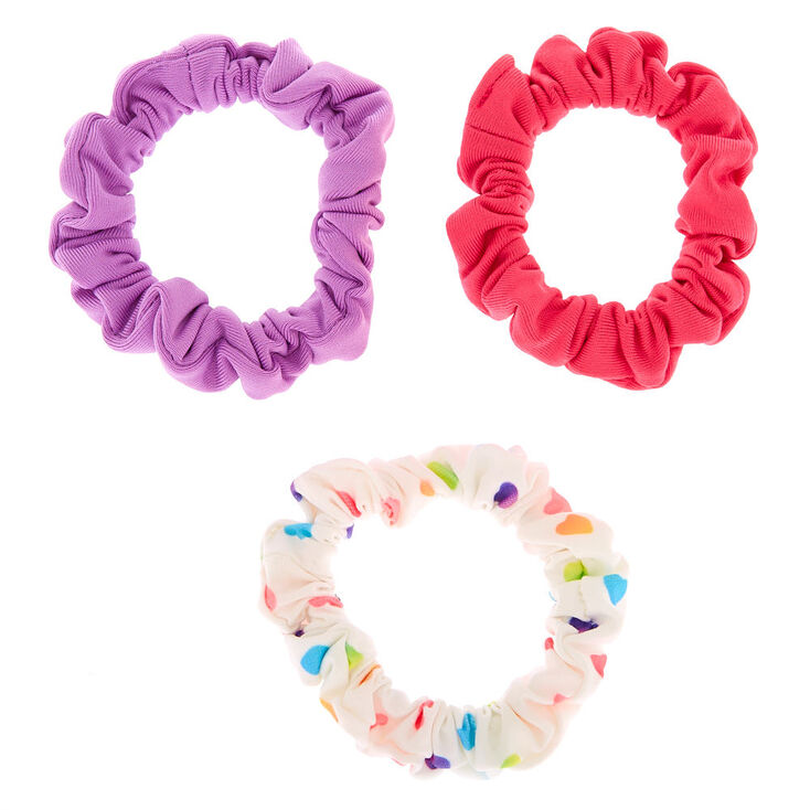 Claire&#39;s Club Small Cute Heart Hair Scrunchies - 3 Pack,