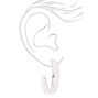 Silver 40MM Filigree Hoop Earrings,