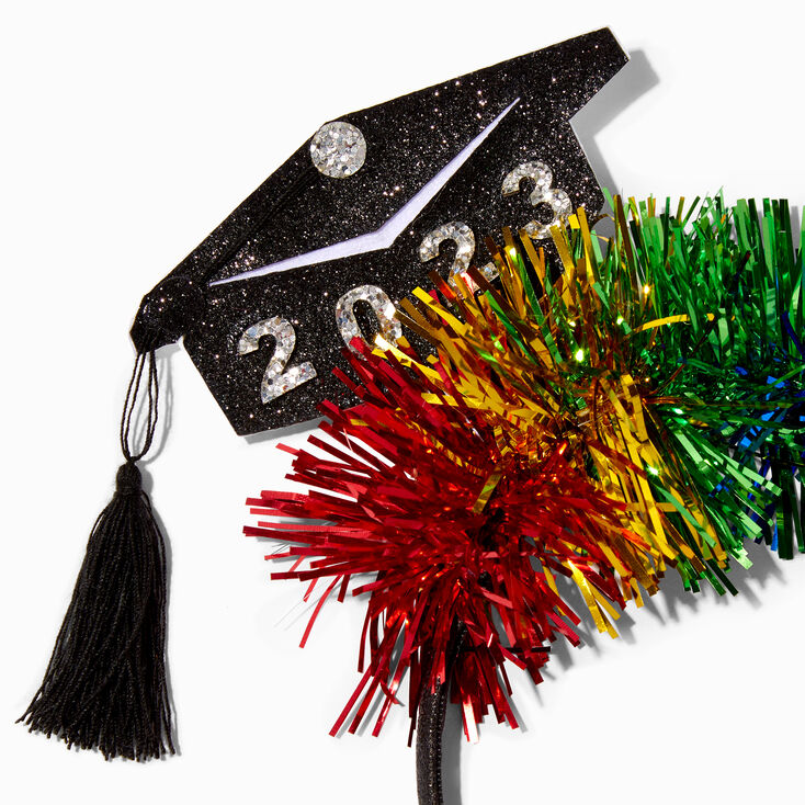 2023 Graduation Rainbow Tinsel Bopper Headband,