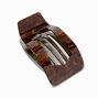 Brown Pearlized Marble Yoga Hair Claw,