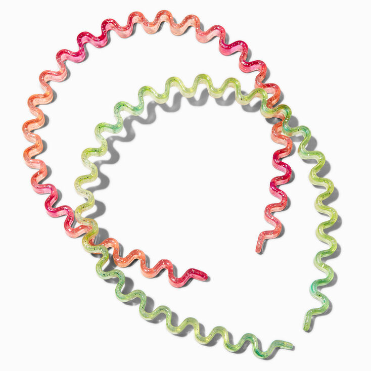 Orange &amp; Green Zig Zag Headbands - 2 Pack,