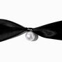 Black Ribbon &amp; Pearl Choker Necklace,