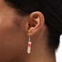 Pressed Flowers Mystical Gem Drop Earrings,