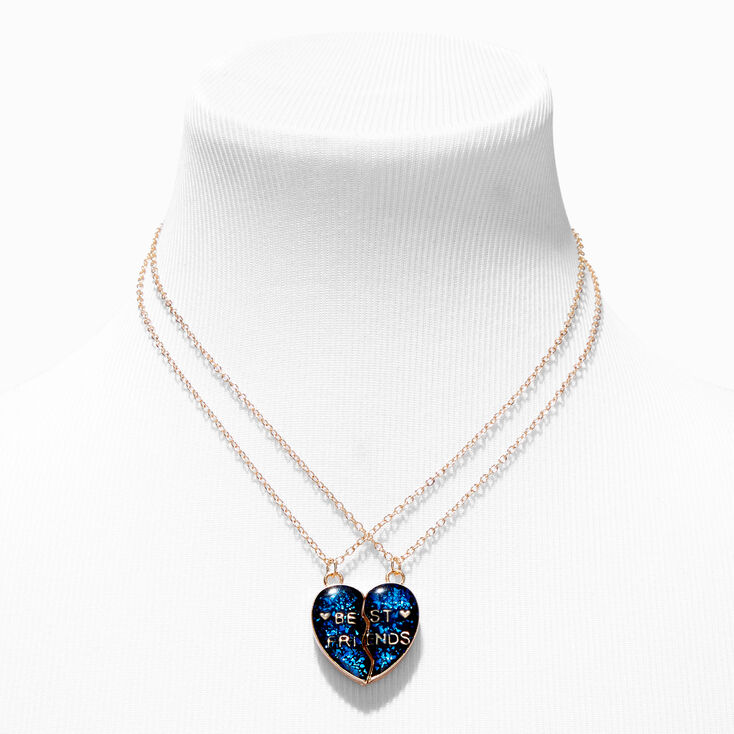 Best Friends Heart Pendant Necklaces - 2 Pack,