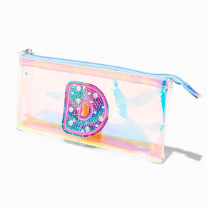 Holographic Initial Pencil Case - D,