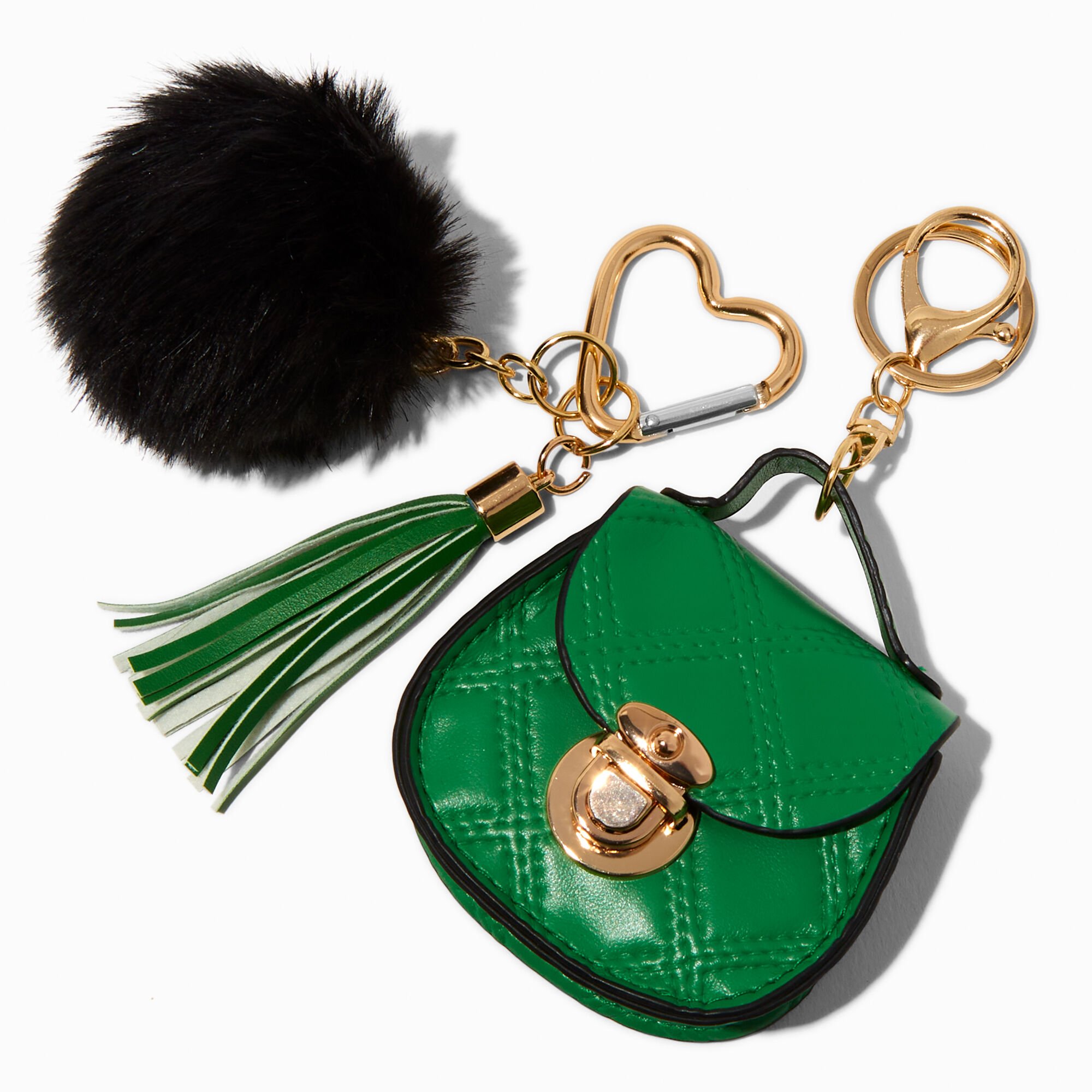 Green Mini Purse Keychain,