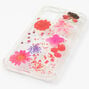 Clear Pressed Red Flower Phone Case - Fits iPhone 11,