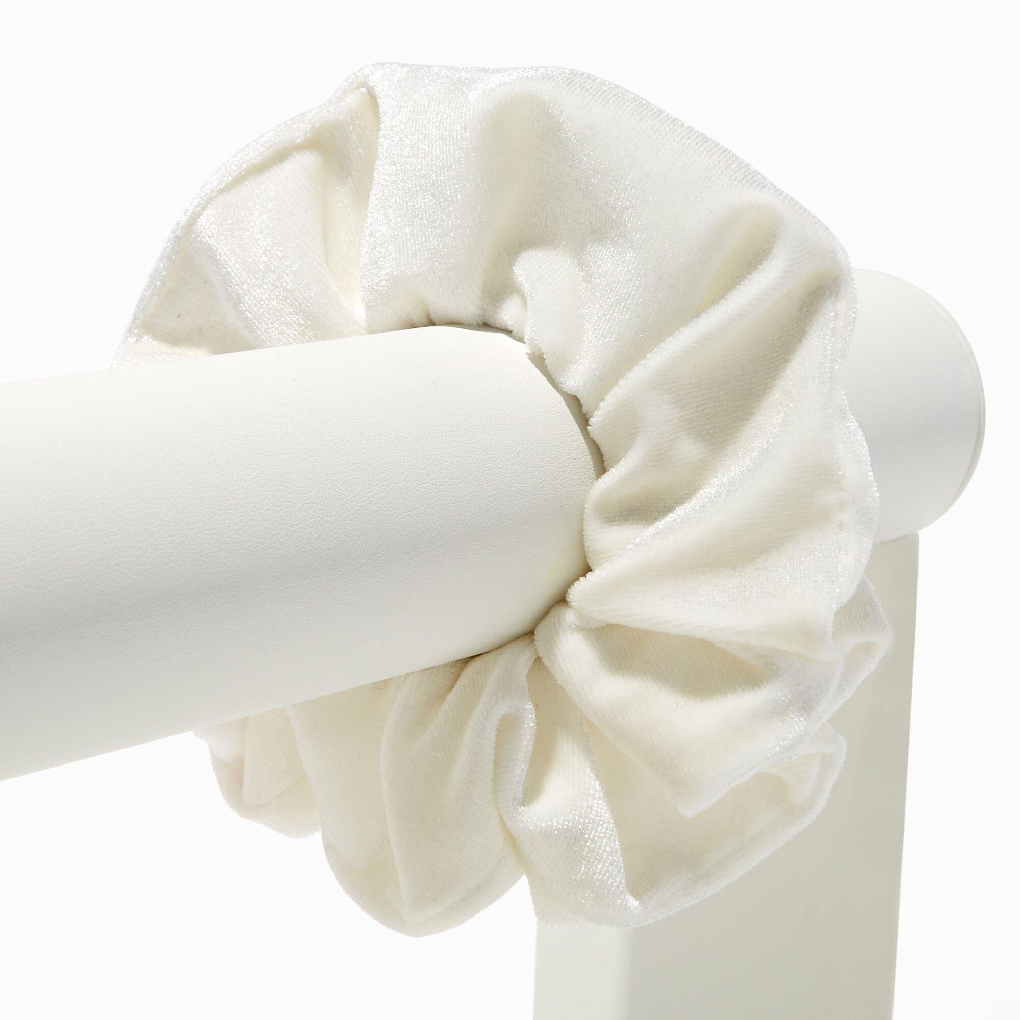 Chouchou en velours blanc,