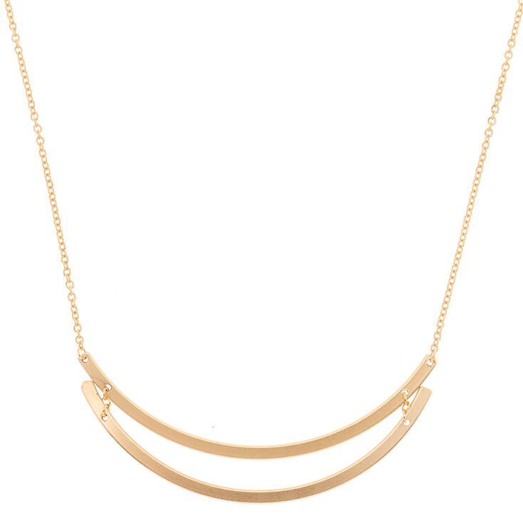 Claire's Collier volumineux double barre couleur doré