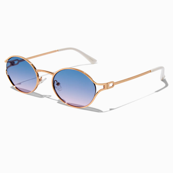 Gold Ombr&eacute; Round Sunglasses,
