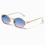 Gold Ombr&eacute; Round Sunglasses,