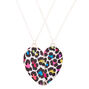 Best Friends Rainbow Leopard Pendant Necklaces - 2 Pack,