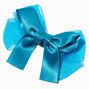 Claire&#39;s Club Teal Satin Chiffon Bow Hair Clip,