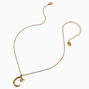 Gold-tone Curly Script Initial Pendant Necklace - C,