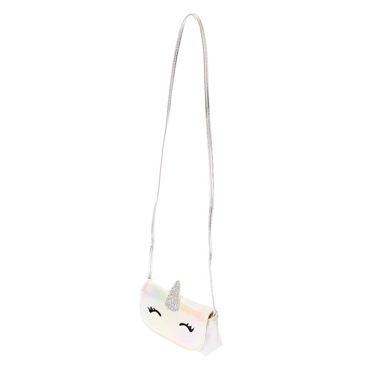 Claire&#39;s Club Mini Unicorn Crossbody Bag - White,