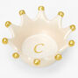 Crown Initial Jewelry Holder Tray - C,