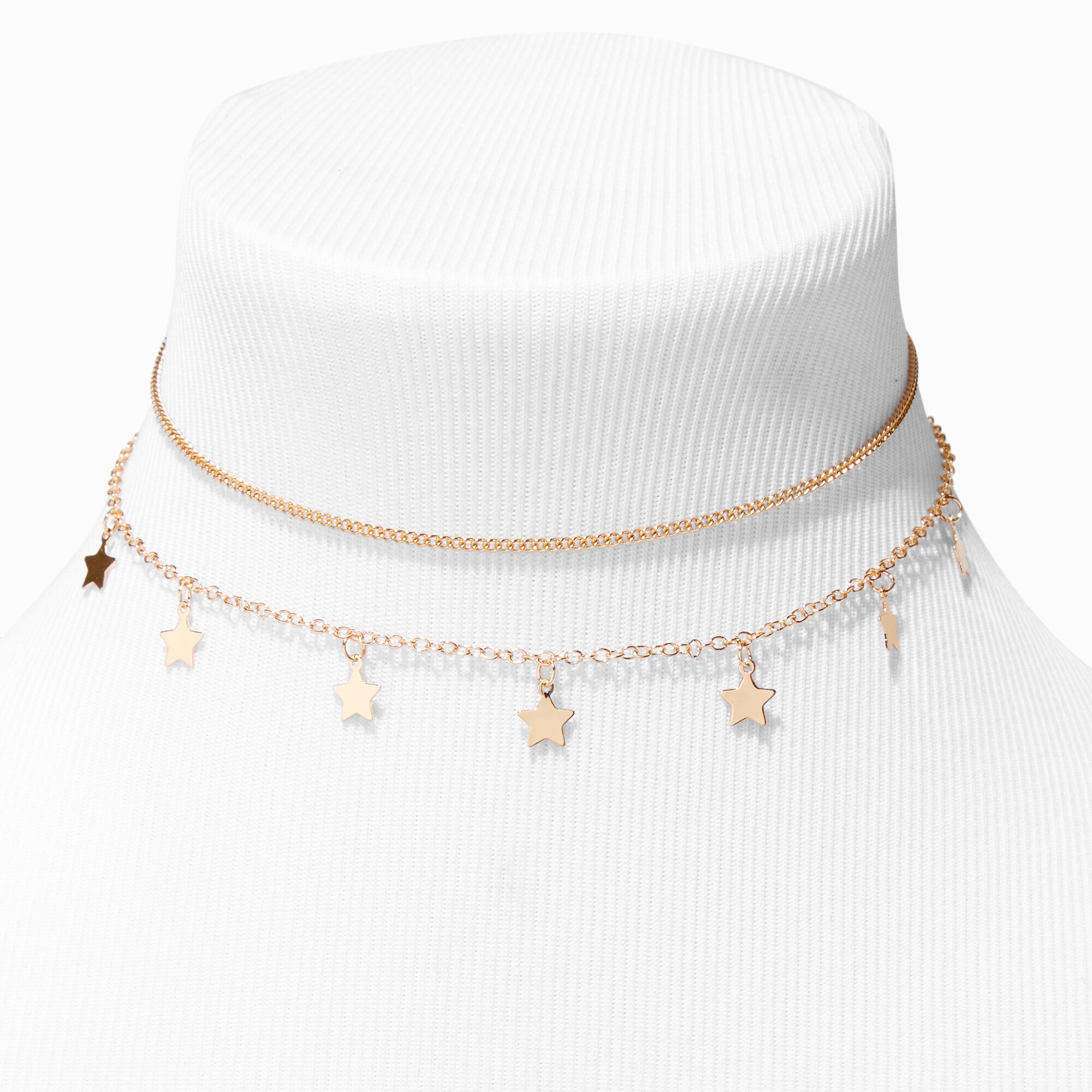 Gold stars shop charm choker