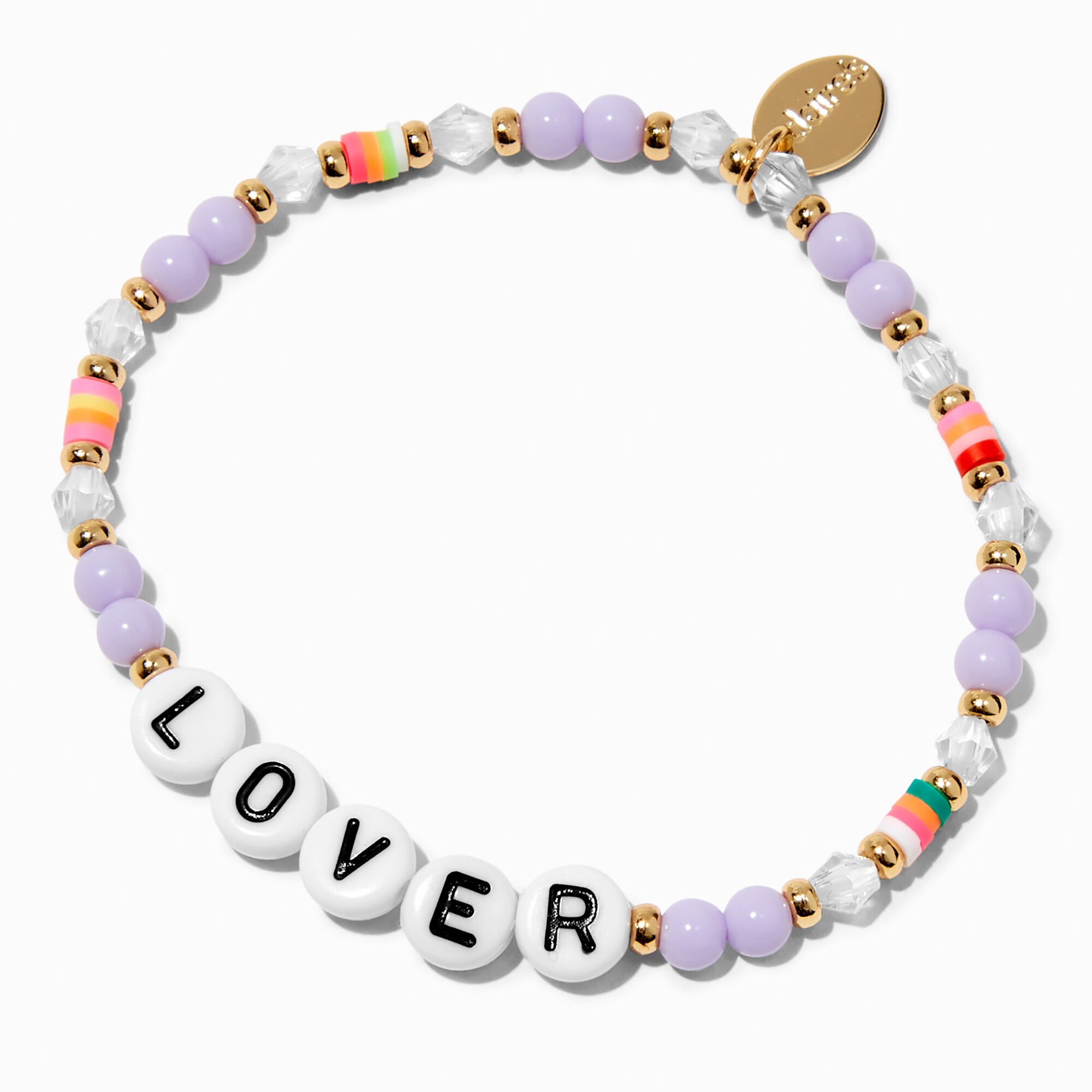 View Claires lover Beaded Stretch Bracelet Gold information
