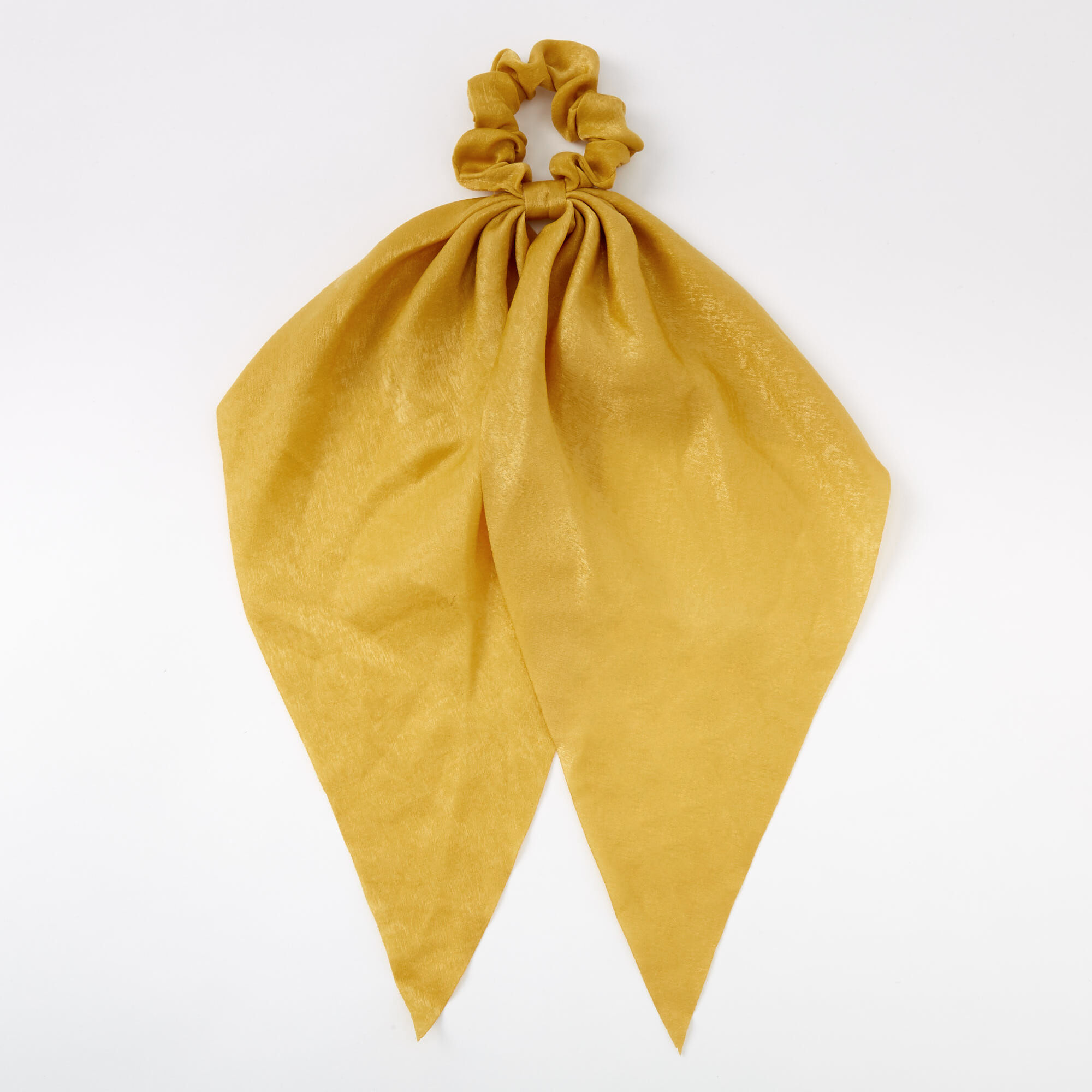 Petit chouchou foulard - Jaune moutarde,