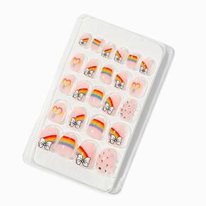 Jojo Siwa&trade; Rainbow Bow Stiletto Press On Faux Nail Set,