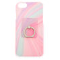 Pastel Swirl Protective Ring Holder Phone Case - Fits iPhone&reg; 6/7/8/SE,