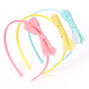 Claire&#39;s Club Pastel Glitter Bow Headbands - 3 Pack,