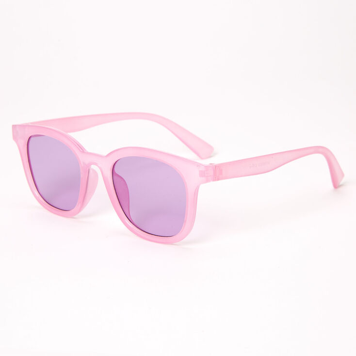 Claire's Lunettes de soleil transparentes rétro - Violet