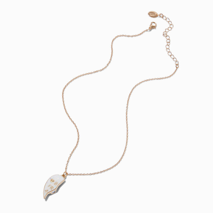 Best Friends White &amp; Blue Ombr&eacute; Heart Pendant Necklaces - 3 Pack,