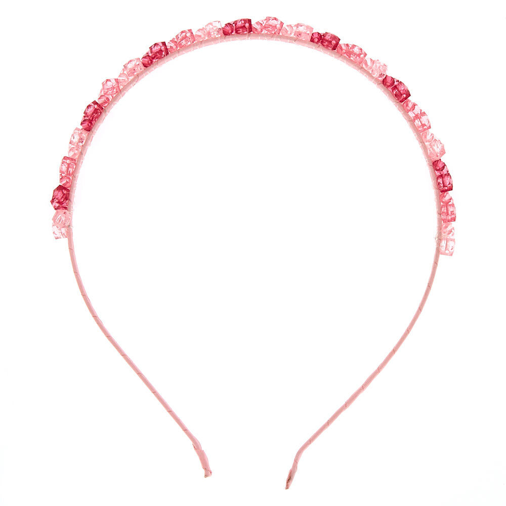 Rock Crystal Headband - Pink,