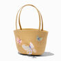 Claire&#39;s Club Butterfly Straw Tote Bag,