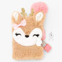 Claire&#39;s Club Ginger the Deer Furry Mini Lock Diary,