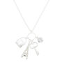 Silver Eiffel Tower Long Necklace,