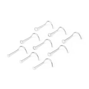 20G Clear Nose Studs,
