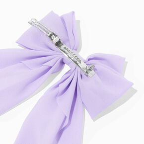 Lilac Long Tail Hair Bow Clip,