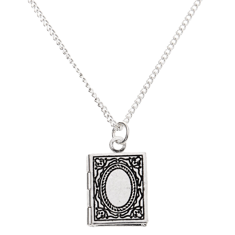 Silver Storybook Locket Pendant Necklace,
