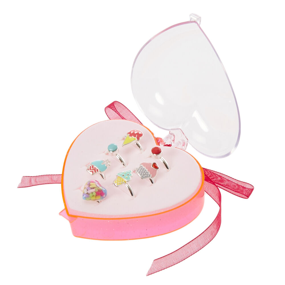 Kids Sweet Treat Charm Rings Set of 7,