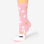 Cozy Unicorn Star Pink Crew Socks,