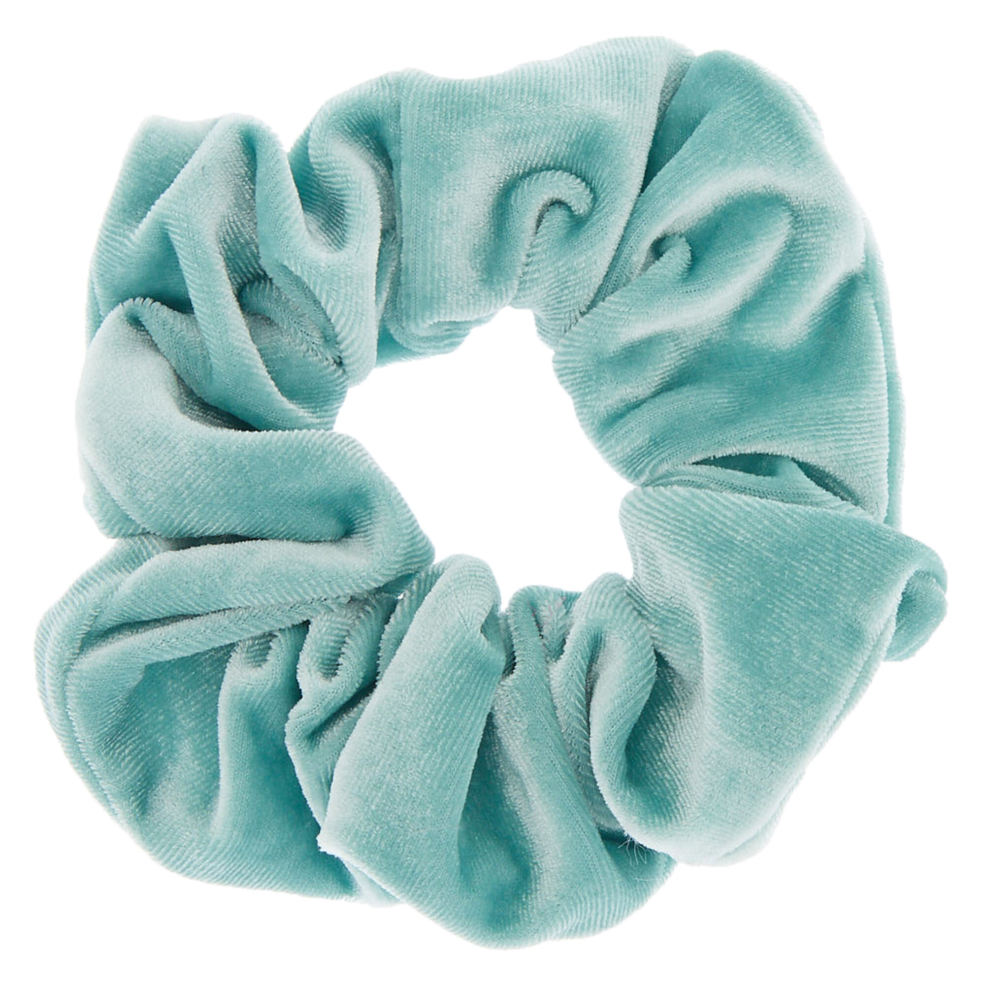 View Claires Medium Velvet Hair Scrunchie Mint information