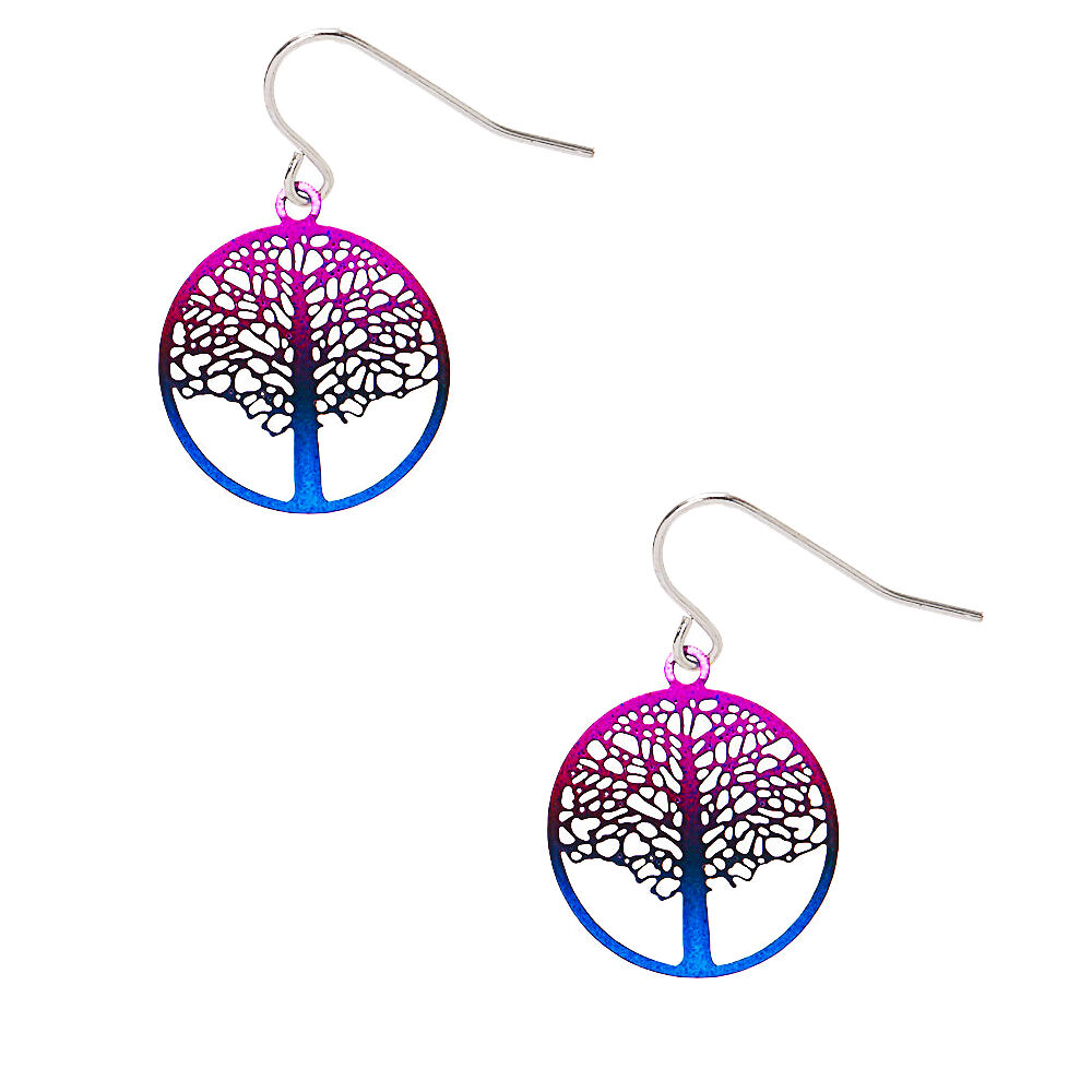 1 Ombre Tree of Life Drop Earrings