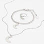 Silver Crescent Moon Jewellery Gift Set - 3 Pack,