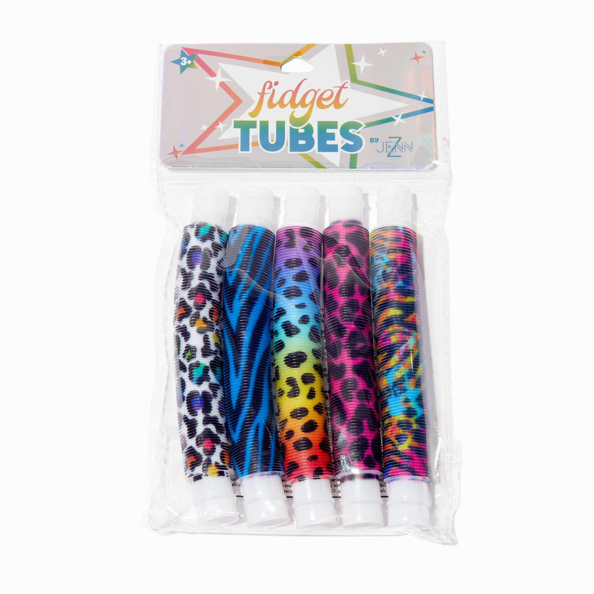 View Claires Animal Print Fidget Tubes Toy Set information