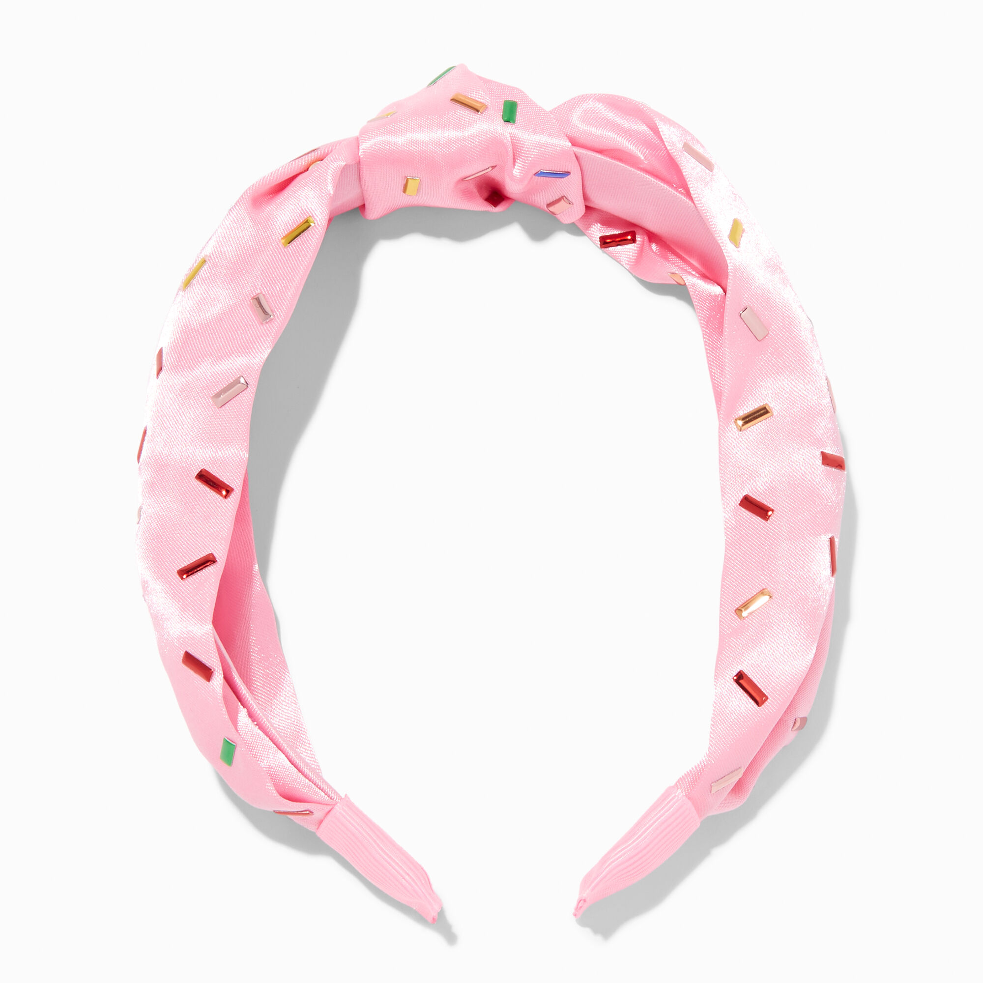 View Claires Sprinkle Knotted Headband Pink information
