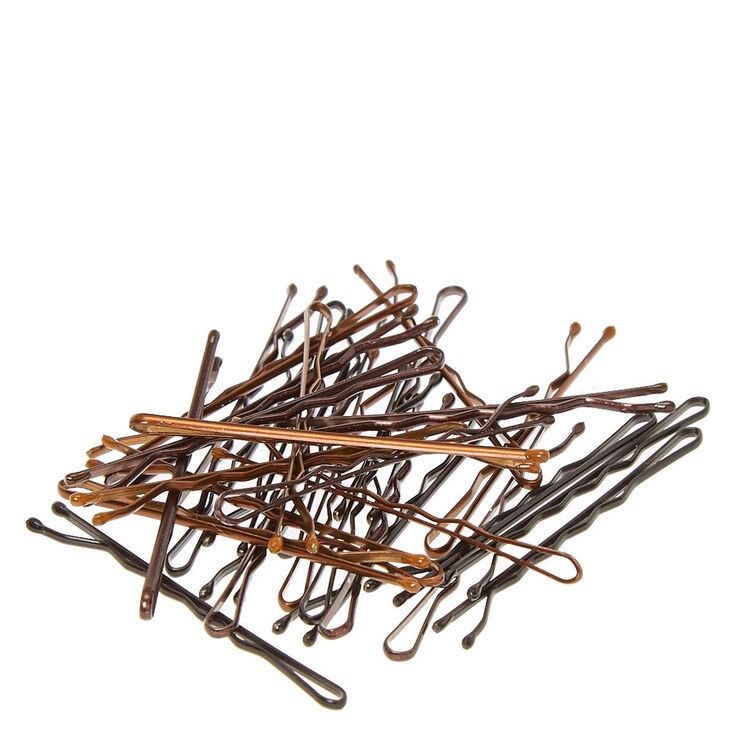 Brunette Blend Bobby Pins - Brown, 30 Pack,