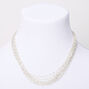 Silver Twisted Rope Chain Multi Strand Necklace,