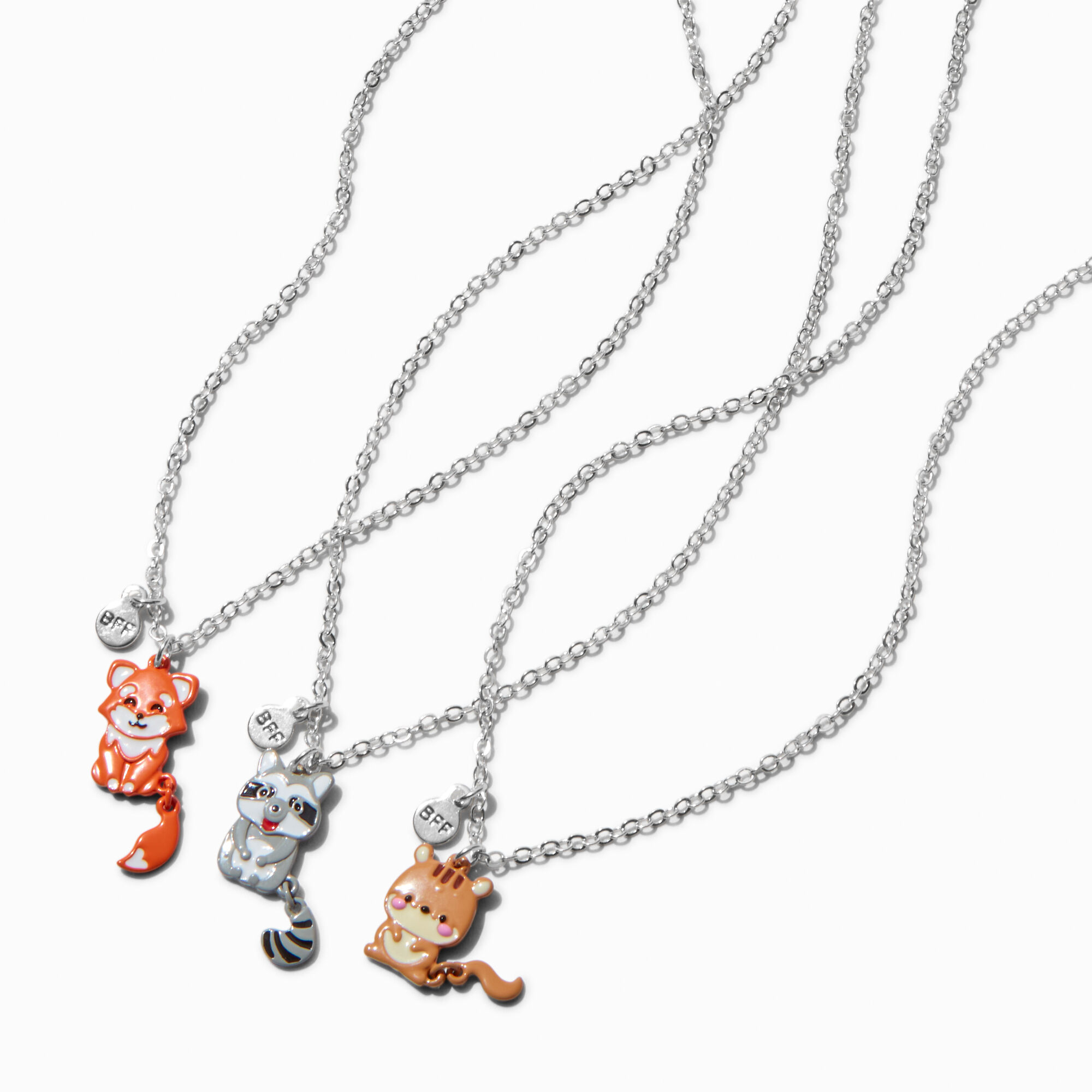 View Claires Best Friends Woodland Critters Pendant Necklaces 3 Pack Silver information
