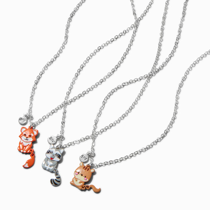 Colliers &agrave; pendentif petits animaux des bois Best Friends&nbsp;- Lot de 3,