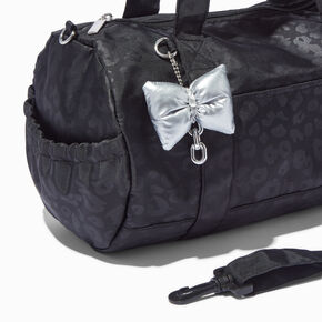 Black Cheetah Print Duffel Bag,