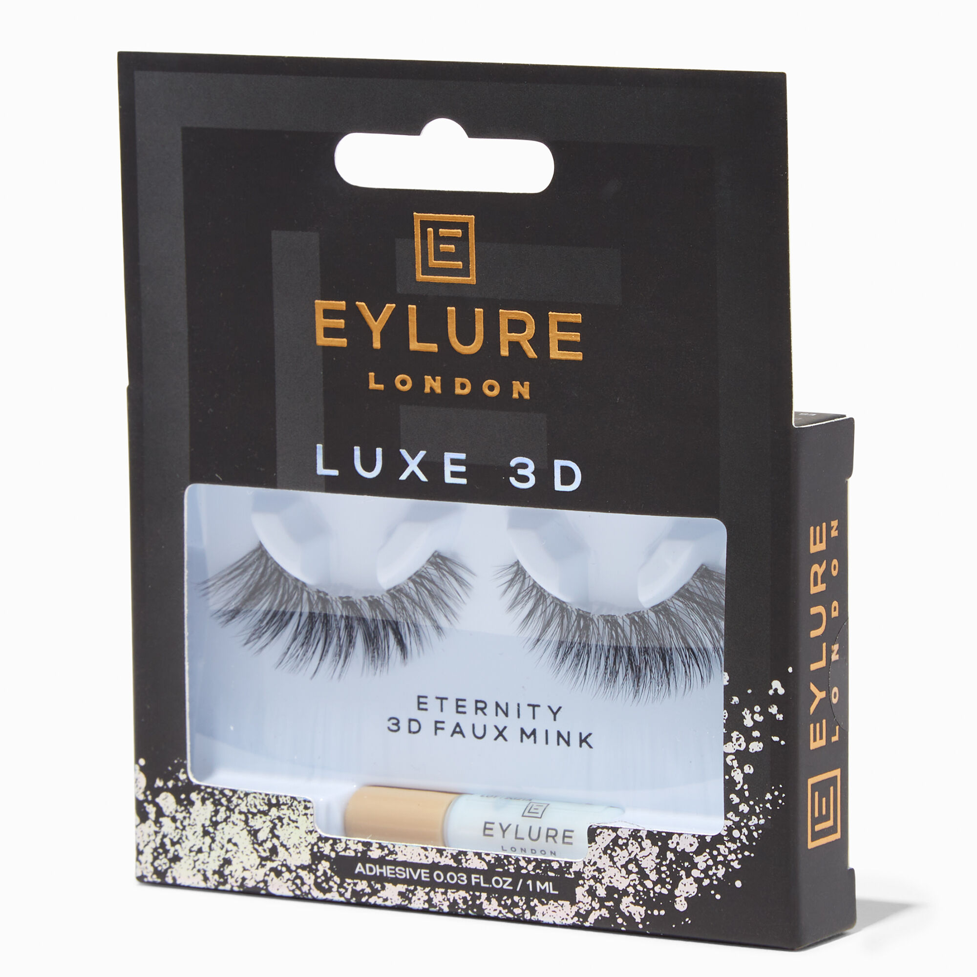 View Claires Eylure Luxe 3D Faux Mink Eyelashes Eternity Black information