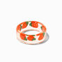 Clear Strawberry Print Resin Ring - Red,